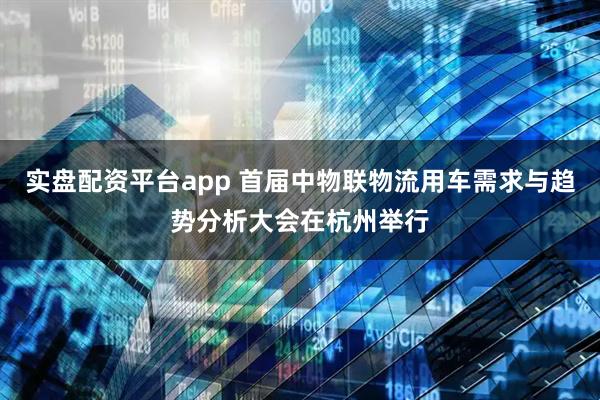 实盘配资平台app 首届中物联物流用车需求与趋势分析大会在杭州举行